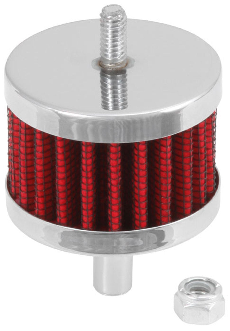 K&N Steel Base Crankcase Vent Filter 3/8in OD Tube  2in OD 1-1/2in Height 62-1090