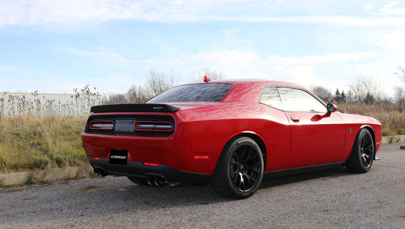 Corsa 15-17 Dodge Challenger Hellcat Dual Rear Exit Sport Exhaust w/ 3.5in Black Tips 14987BLK