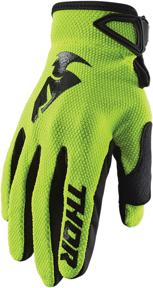 THOR Youth Sector Gloves - Acid/Black - XS 3332-1532