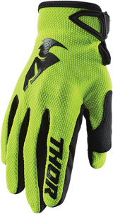 THOR Youth Sector Gloves - Acid/Black - 2XS 3332-1531