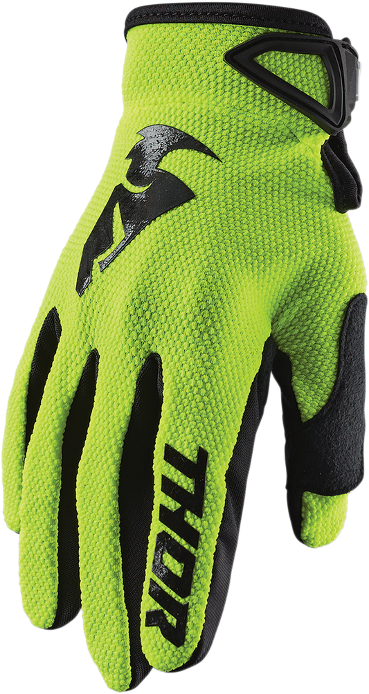THOR Youth Sector Gloves - Acid/Black - 2XS 3332-1531