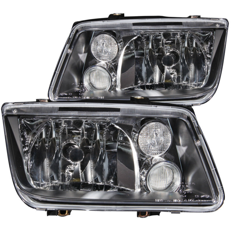 ANZO 1999-2005 Volkswagen Jetta Crystal Headlights Black w/o Bulbs 121169