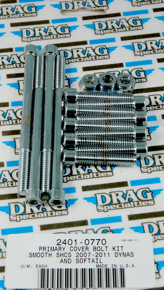 DRAG SPECIALTIES Smooth Primary Bolt Kit - Softail MK672S