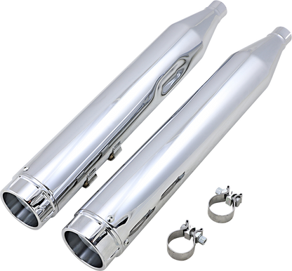 VANCE & HINES 4-1/2" Torquer Mufflers for '95-'16 FL - Chrome 16673