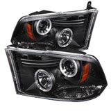 Spyder Dodge Ram 1500 09-14 10-14 Projector Headlights Halogen- LED Halo LED - Blk PRO-YD-DR09-HL-BK 5010032
