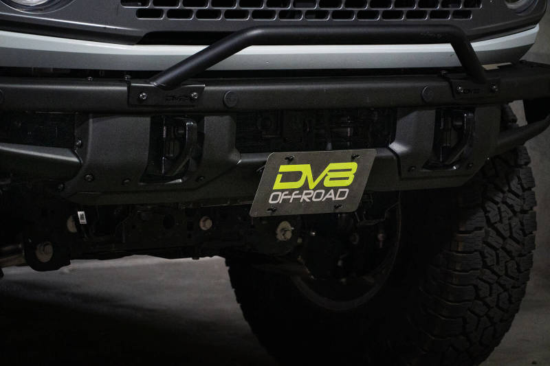 DV8 Offroad 21-22 Ford Bronco Factory Front Bumper Licence Relocation Bracket - Front LPBR-01