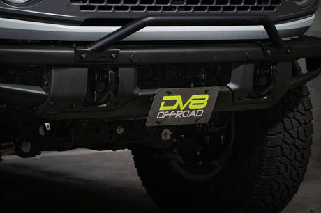 DV8 Offroad 21-22 Ford Bronco Factory Front Bumper Licence Relocation Bracket - Front LPBR-01