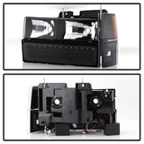 Xtune 92-94 Blazer Full Size Corner/LED Bumper Headlights Black HD-JH-CCK88-LED-AM-BK-SET 5069542