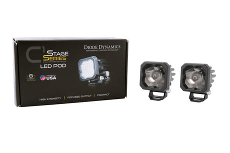 Diode Dynamics Stage Series C1 LED Pod Sport - White Flood Standard ABL (Pair) DD6445P