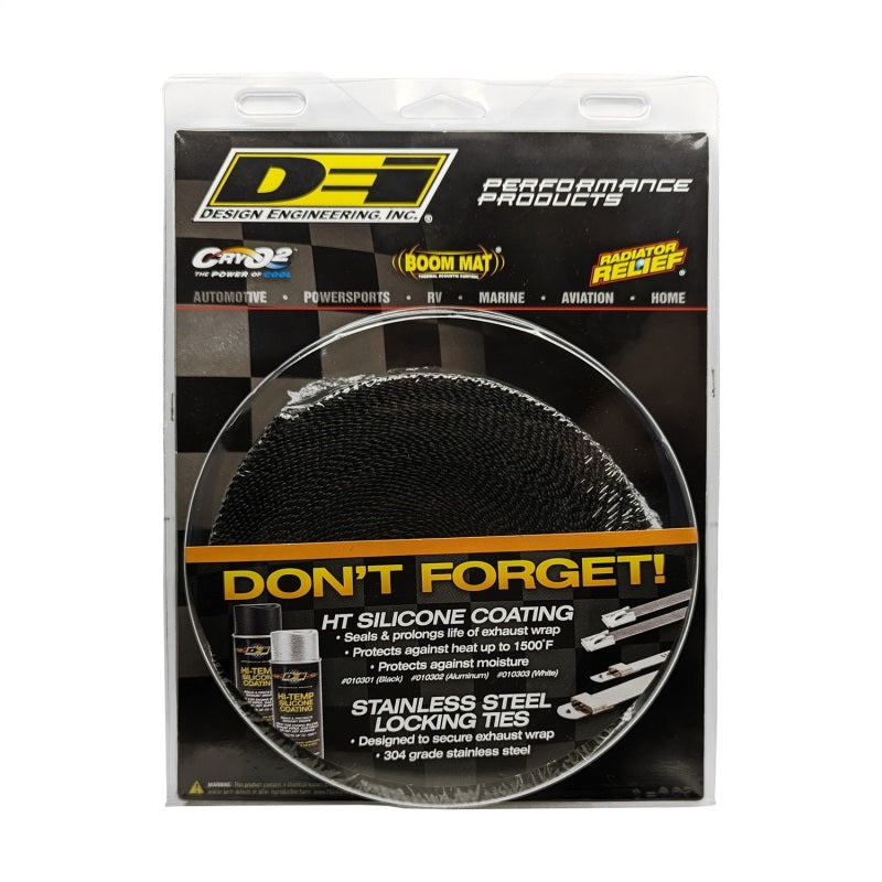 DEI Exhaust Wrap 2in x 50ft - Titanium - Black 10003