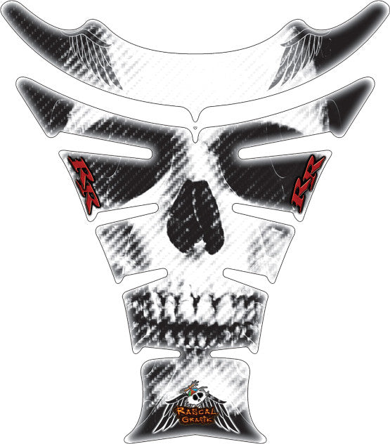 RASCAL GRAFIK Tank Pad Hon Cbr1000rr Carb White Skull RA36585