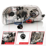 ANZO 1997.5-2003 Ford F-150 Projector Headlights w/ Halo and LED Chrome 1pc 111032