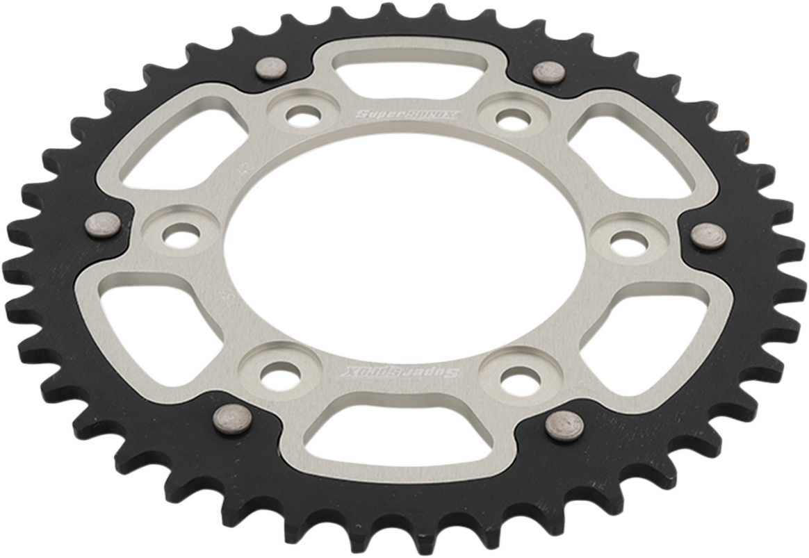 SUPERSPROX Stealth Rear Sprocket - 42 Tooth - Silver - Ducati RST-735-42-SLV