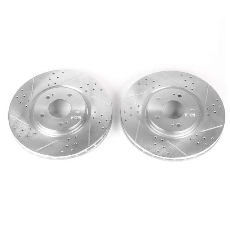 Power Stop 03-06 Mitsubishi Lancer Front Evolution Drilled & Slotted Rotors - Pair JBR1109XPR