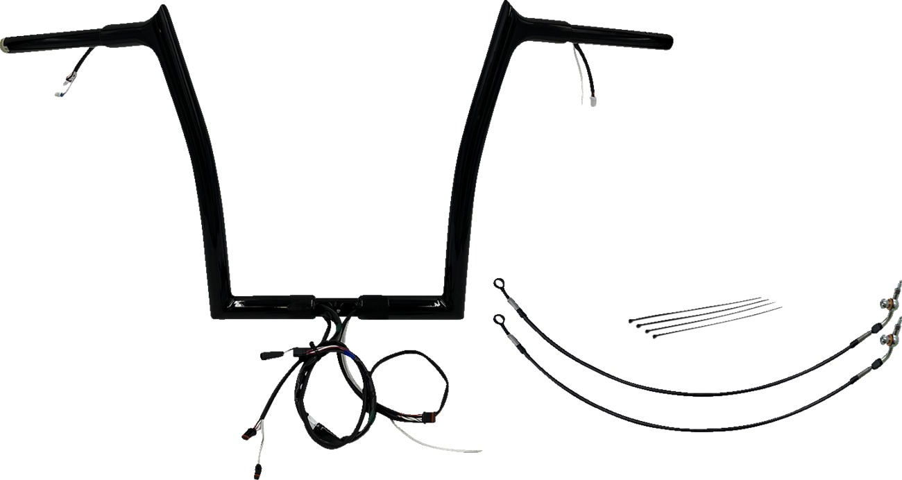 FAT BAGGERS INC. Handlebar Kit - Pointed Top - 14" - Black 902914-B