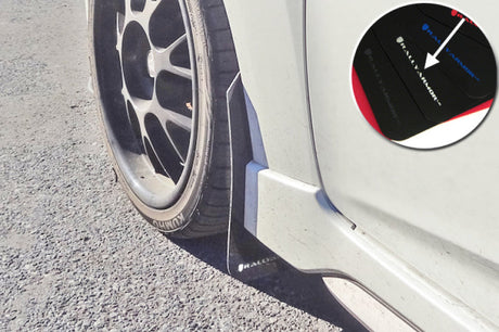 Rally Armor 12-18 Hyundai Veloster Black UR Mud Flap w/ White Logo MF24-UR-BLK/WH