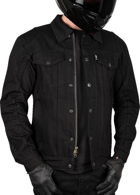 THRASHIN SUPPLY CO. Highway v2 Denim Riding Jacket - Black - Medium TMJ-10-09