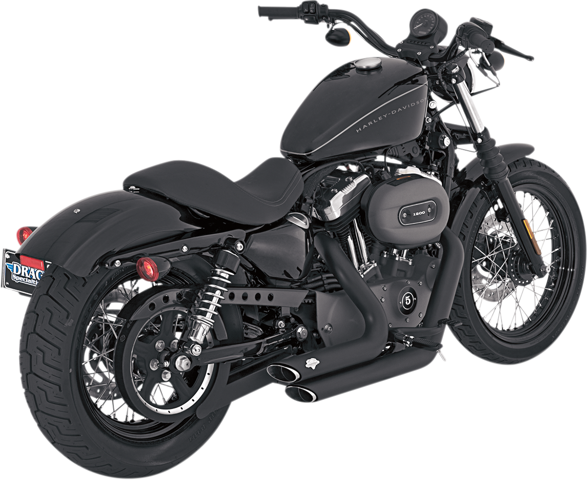 VANCE & HINES Shortshots Staggered Exhaust System - Black 47219