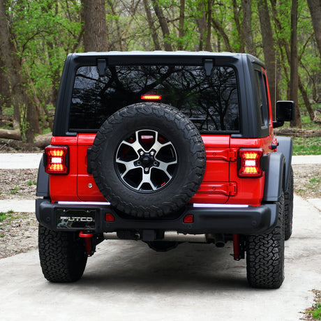 Putco 18-22 Jeep Wrangler JL/19-22 Ram 1500 18in Split Light Blade Direct Fit Kit Red/Amber/White 9200918-04