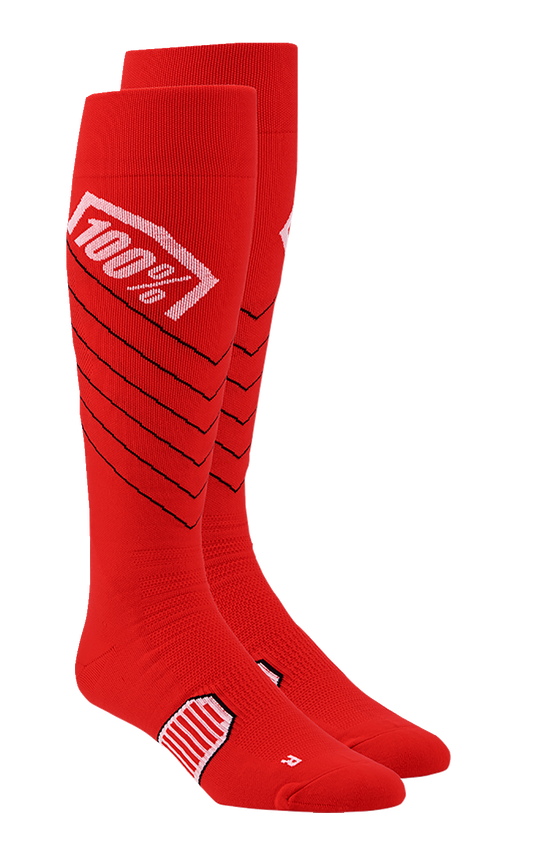 100% Hi-Side Performance Socks - Red - Small/Medium 20054-00007