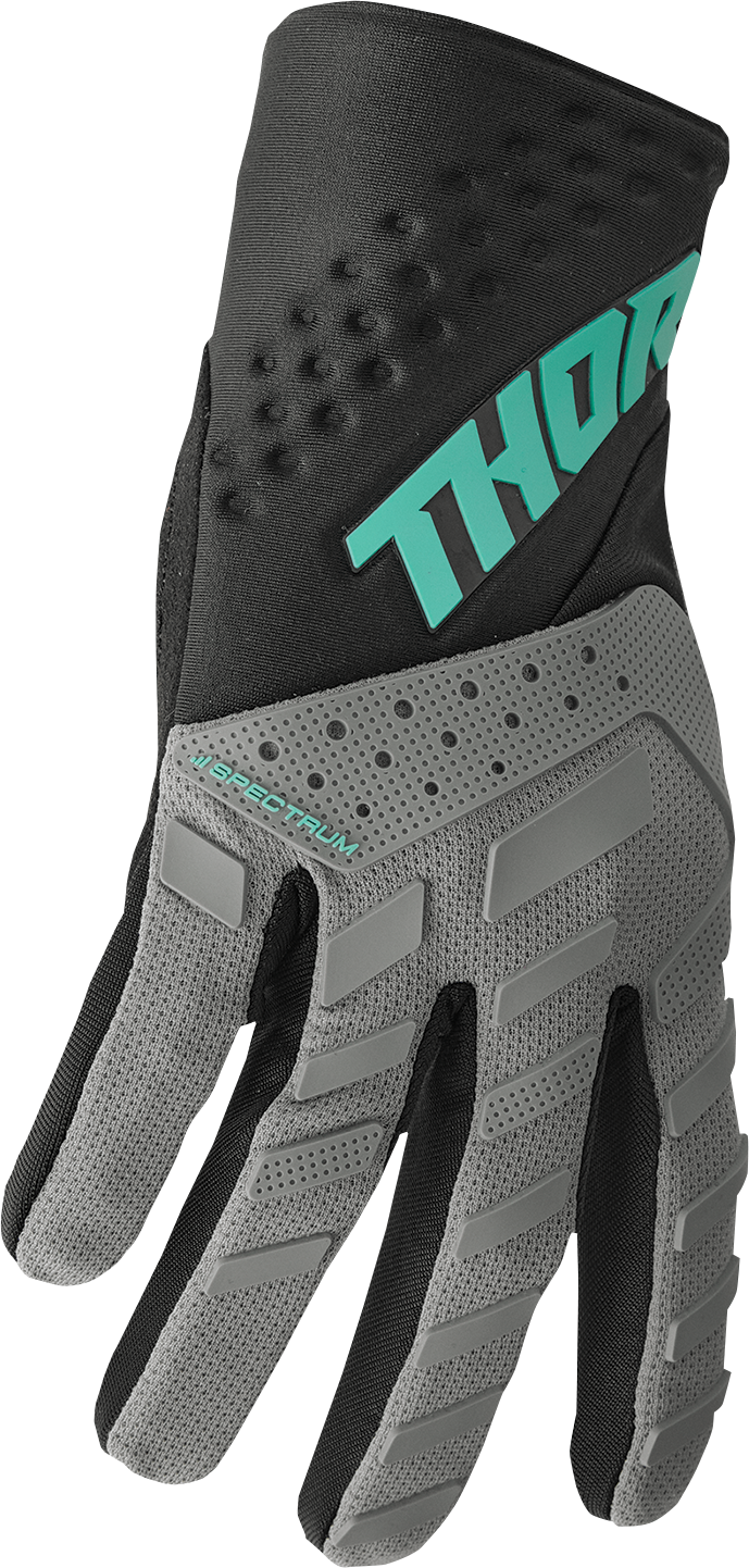 THOR Spectrum Gloves - Gray/Black/Mint - Small 3330-6826