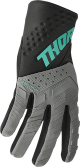 THOR Spectrum Gloves - Gray/Black/Mint - Small 3330-6826