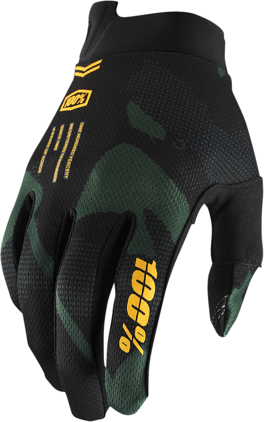 100% Youth iTrack Gloves - Sentinel Black - Small 10009-00008