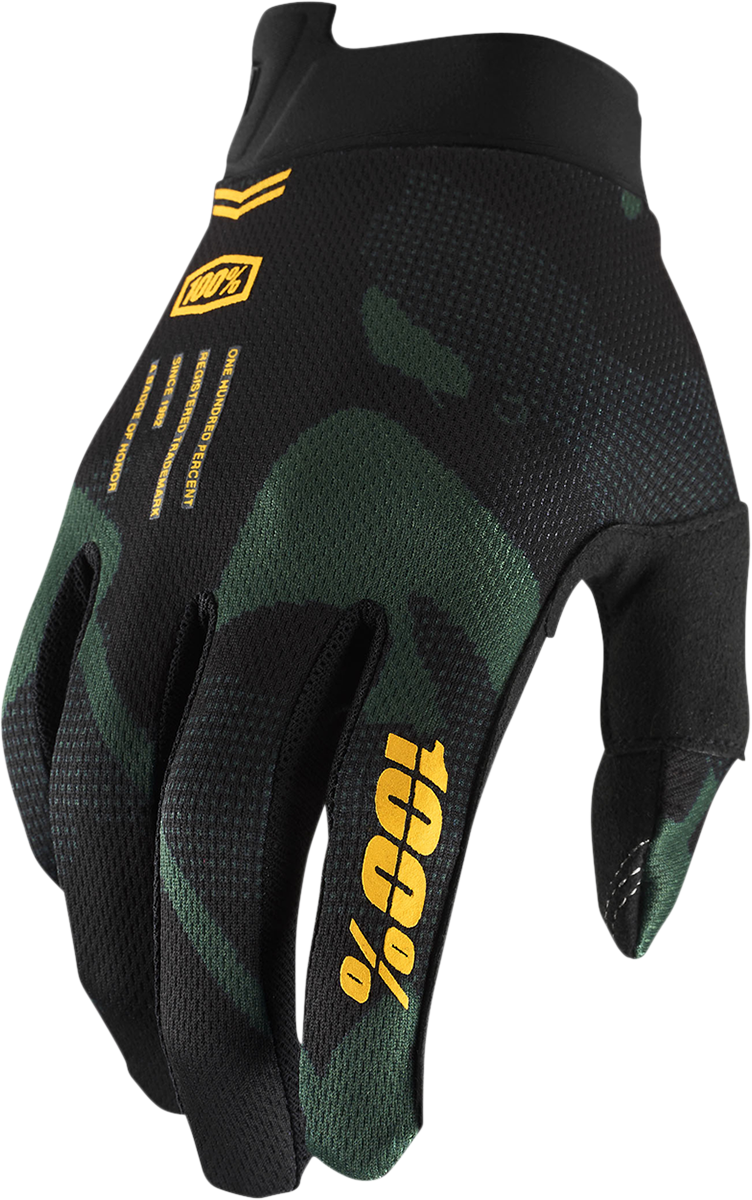 100% Youth iTrack Gloves - Sentinel Black - Medium 10009-00009