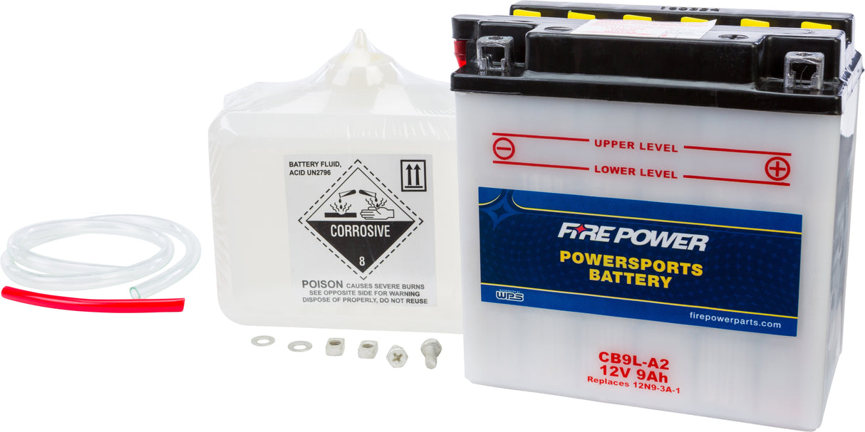 FIRE POWER Battery W/Acid Cb9l-A2 12v Heavy Duty CB9L-A2