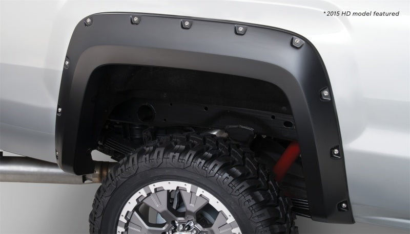 Bushwacker 14-18 GMC Sierra 1500 Pocket Style Flares 2pc 69.3/78.8/97.8in Bed - Black 40122-02