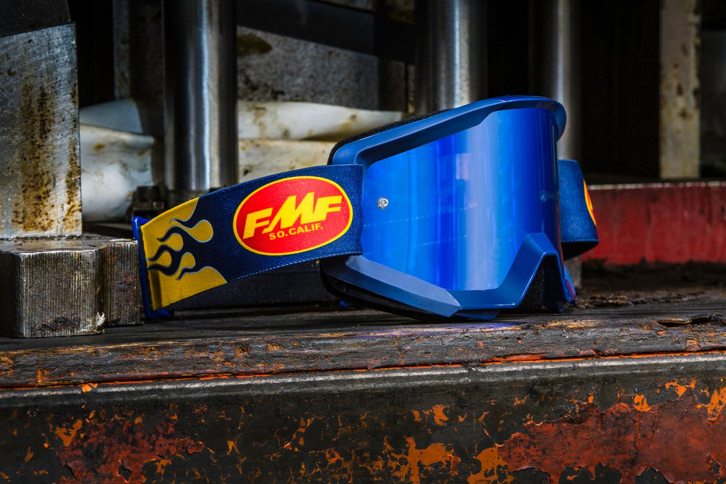 Gafas FMF PowerCore - Flame - Azul marino - Espejo azul F-50051-00007 2601-3008 