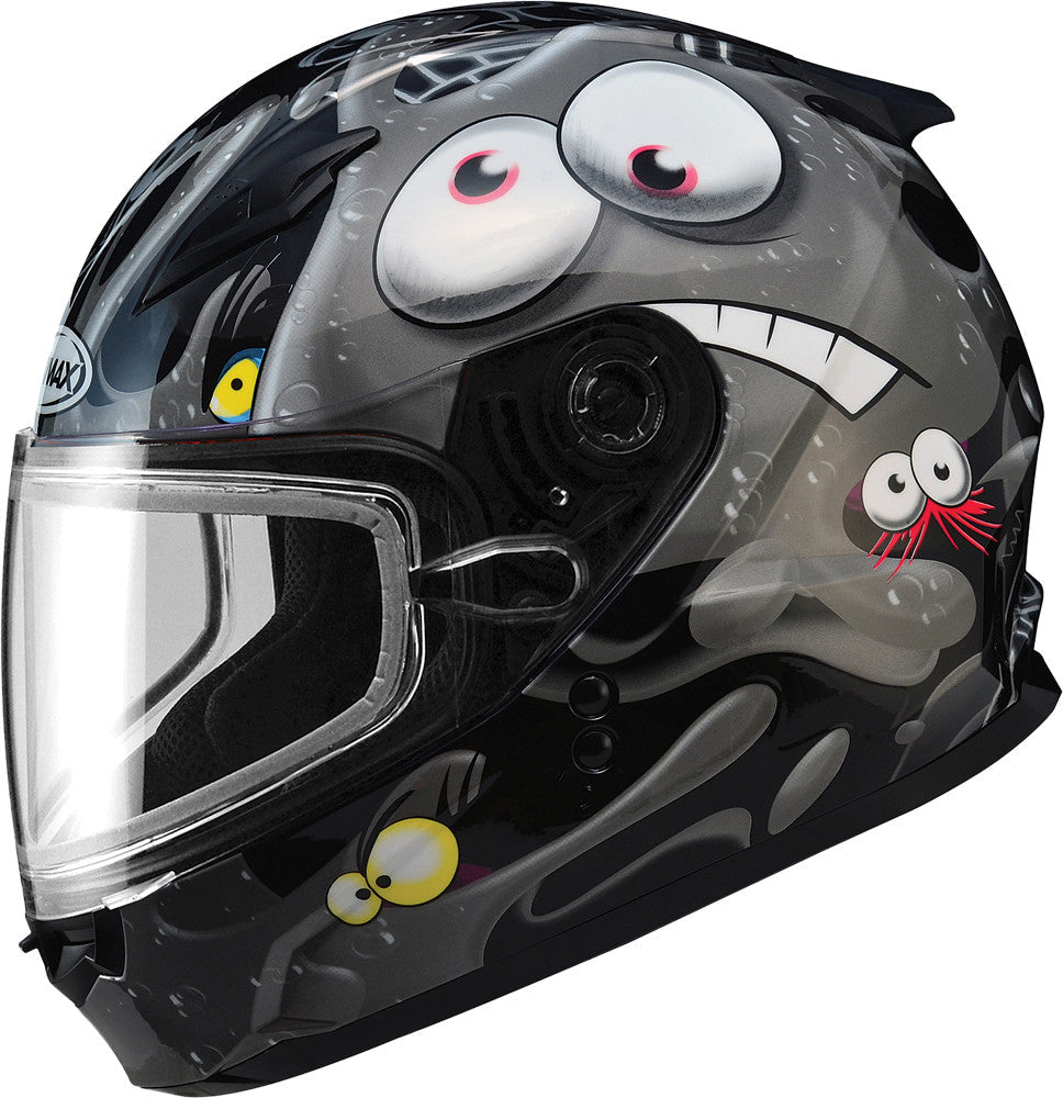 GMAX Gm-49y Snow Helmet Slimed Black/Silver Ys G2491240 TC-5