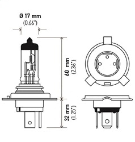 Hella Optilux 12V 60/55W H4/9003 P43t Extreme White XB Bulb (Pair) LAH71071352