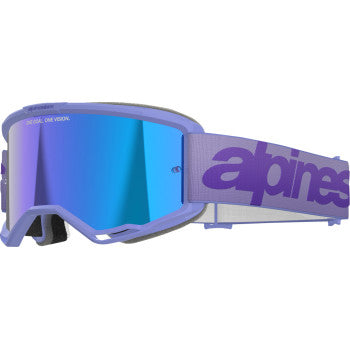 ALPINESTARS GOGGLES Vision 5 Goggle - Wordmark - Purple - Blue Mirror 5102425-3116