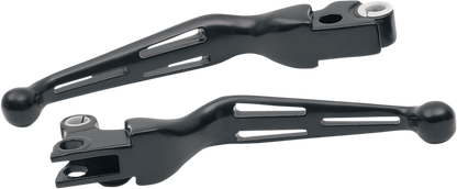 DRAG SPECIALTIES Levers - Slotted - Black H07-0587B