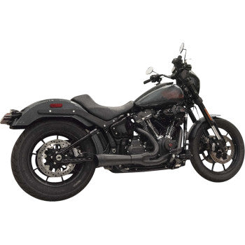BASSANI XHAUST 2-into-1 Ripper Exhaust System with Megaphone Muffler - Short - Chrome - 49-State - M8 Softail 1S75E