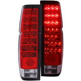 ANZO 1986-1997 Nissan Hardbody LED Taillights Red/Clear 311034