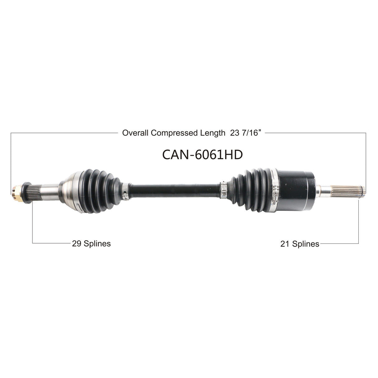 OPEN TRAILHd 2.0 Axle Front LeftCAN-6061HD