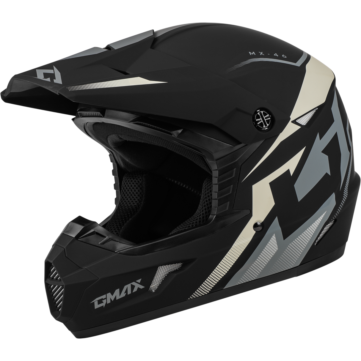 GMAX Mx-46 Compound Helmet Matte Black/Grey/White Ys D3464420