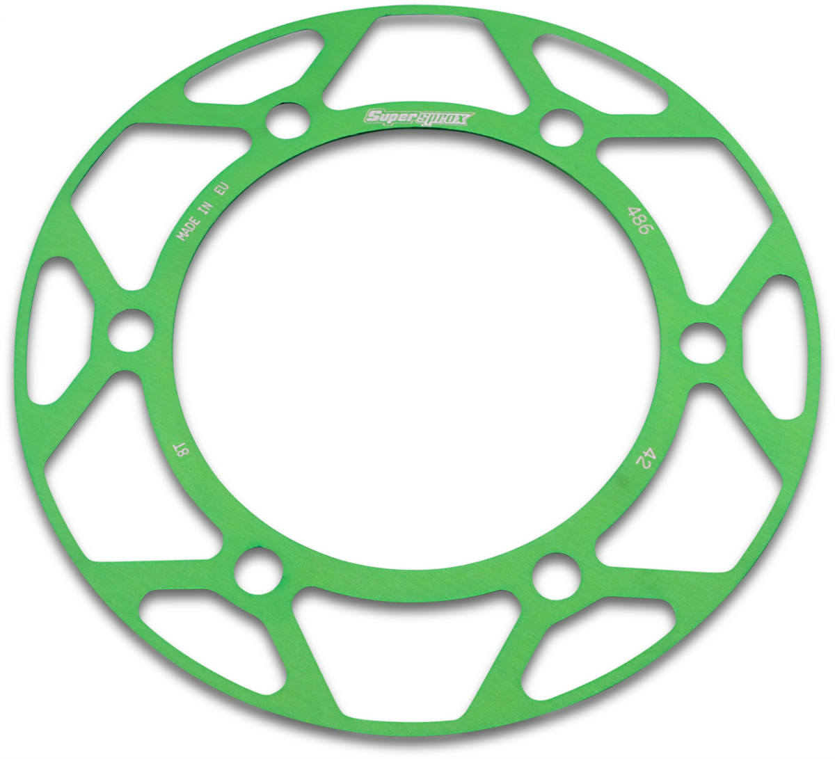 SUPERSPROX Edge Rear Sprocket Insert - Green RACD-486-42-GRN