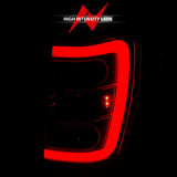 ANZO 1999-2004 Jeep Grand Cherokee LED Tail Lights w/ Light Bar Chrome Housing Red/Clear Lens 311396