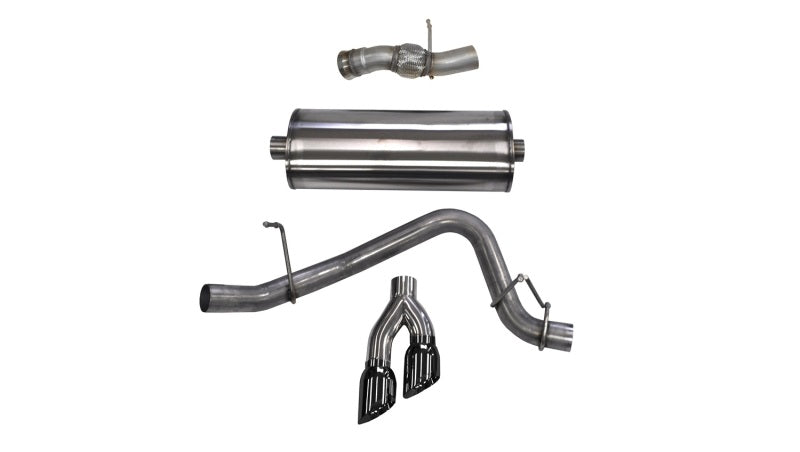 Corsa 15-16 GMC Yukon Denali 6.2L V8 Single Side Exit Cat-Back Exhaust w/ Polished Black Tips 14826BLK