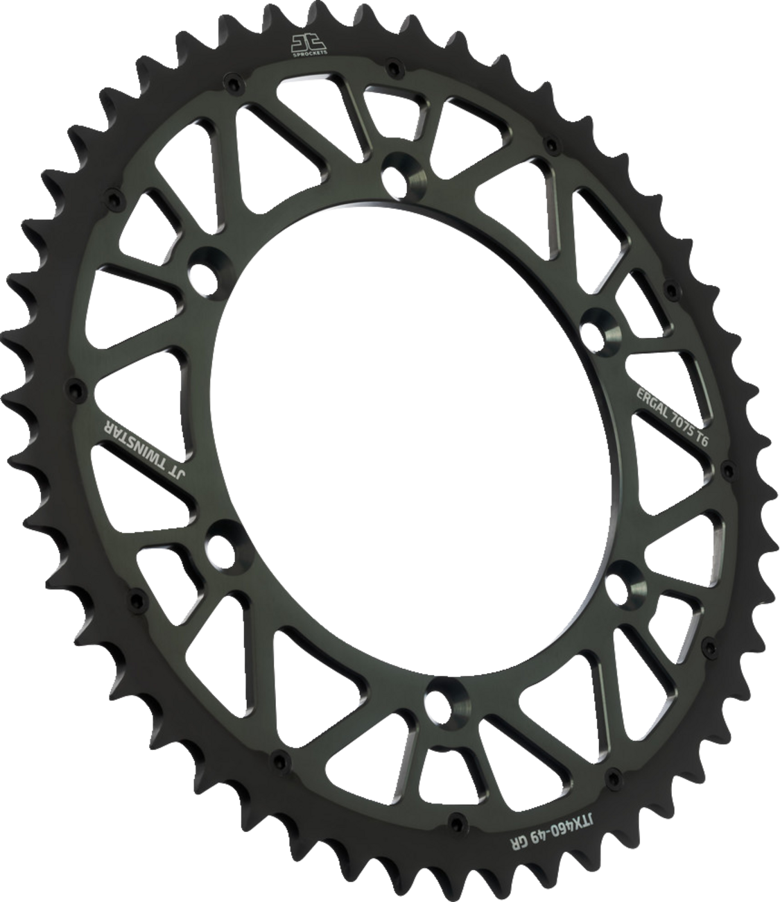 JT SPROCKETS Steel Rear Sprocket - Graphite - 49 Tooth JTX460.49GR