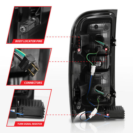 ANZO 2014-2018 Chevy Silverado 1500 LED Taillights Red/Clear 311292