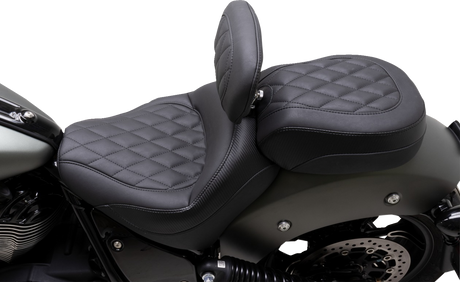 MUSTANG Recessed Passenger Seat - Black - Diamond Stitch - Chief '22-'23 89741