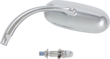 RUSS WERNIMONT DESIGNS Oval Mirror - Chrome - Short Stem - Left RWD-50085LC
