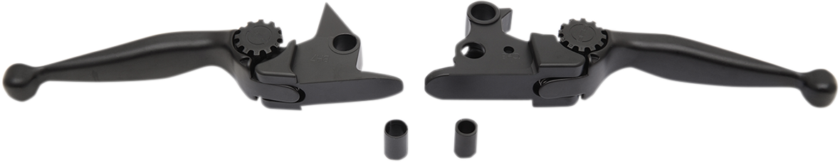 POWERSTANDS RACING Lever Set - Journey - Harley Davidson - Black 12-00606-22