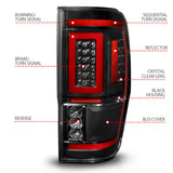 ANZO 19-22 Ford Ranger Full LED Taillights w/ Lightbar Sequential Signal Black Housing/Clear Lens 311446