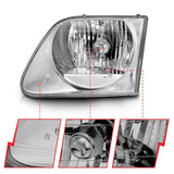 ANZO 1997-2003 Ford F-150 Crystal Headlights Chrome 111030