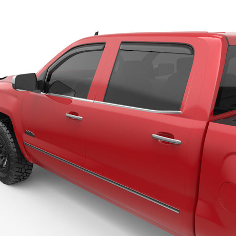 EGR 14+ Chev Silverado/GMC Sierra Dbl Cab In-Channel Window Visors - Set of 4 - Matte (571675) 571675